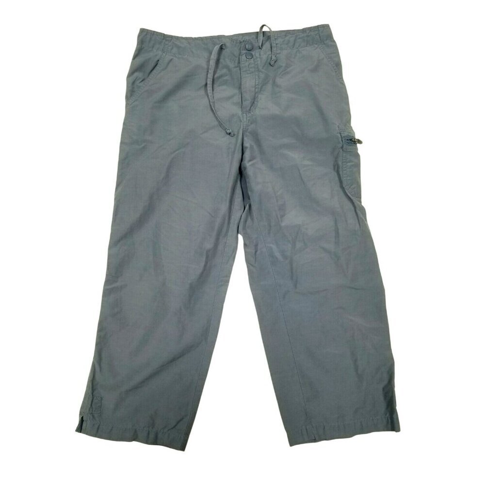 Columbia Mens Outdoor Cargo Pants Blue‎ Size 14/16 Adjustable Waist Zip Pockets